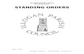 ILLOGAN PARISH COUCIL Standing Orders STANDING ORDERS€¦ · Adopted: 20.04.16 Minute Number: FC16/04/11.2 1. Standing Orders Generally a. All or every part of a Standing Order,
