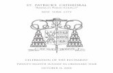 St. Patrick’s Cathedral€¦ · 10/10/2020  · To thee we cry, poor banished children of Eve. To thee we send up our sighs, groaning and weeping in this valley of tears. Hasten