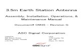 3.5m Earth Station Antenna - CPI) i Earth...3.5m Earth Station Antenna Assembly, Installation, Operations, & Maintenance Manual Document# OM35 – Revision G ASC Signal Corporation
