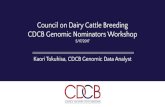 Council on Dairy Cattle Breeding CDCB Genomic Nominators Workshop · 2017. 5. 17. · Council on Dairy Cattle Breeding CDCB Genomic Nominators Workshop 5/17/2017 Kaori Tokuhisa, CDCB