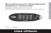 Touchscreen Handheld Games Console - Clas Ohlson · Touchscreen Handheld Games Console Art.no 38-5048 Model MGS3501T Please read the entire instruction manual before using the product