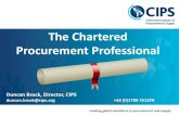 The Chartered Procurement ProfessionalCapability Development Procurement Leadership Chartered Status Raising the standard of procurement and supply Chartered Procurement and Supply
