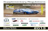 2013 Rally of the Tall Pines · 2018. 9. 5. · 2013 Rally of the Tall Pines Bancroft ON November 29 - 30 Supplementary Regulations Page 4 1. Name of the Event “2013 Rally of the