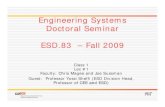 Engineering SystemsEngineering Systems Doctoral Seminar ...dspace.mit.edu/bitstream/handle/1721.1/75814/esd-83-fall-2009/cont… · The doctoral Seminar on Engineering Systems: Logistics