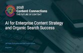 AI for Enterprise Content Strategy and Organic Search Success · 2018. 5. 14. · AI for Enterprise Content Strategy and Organic Search Success Jeff Coyle, Co-Founder and Chief Product