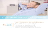 TLEX MIND MATTERS PROGRAM€¦ · The TLEX Mind Matters for Agility and Resilience program includes self-management and mindfulness. At the heart of the program are hands-on exercises