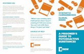 A PRISONER'S GUIDE TO PSYCHOACTIVE - Crew 2000 · 2019. 8. 13. · A PRISONER'S GUIDE TO PSYCHOACTIVE SUBSTANCES SYNTHETIC CANNABINOIDS ILLEGAL HIGHS Drugs can cause addiction and