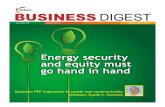BUSINESS DIGEST - FujitsuBUSINESS DIGEST Vol No 10 Issue No 6 September 2013 Special Features n n Energy Need to provide energy to all at affordable prices; open markets with safety