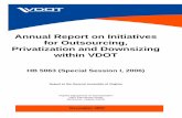 Annual Report on Initiatives for Outsourcing, Privatization and … · 2020. 9. 14. · outsourcing initiatives. VDOT’s reports on these relevant activities are presented below.