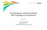 Challenge to add OpenStack API Validation Framework · OpenStack community development is hard work, but contribution to the community is very interesting because the community consists