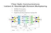 Fiber Optic Communications Lecture 9: Wavelength Division ...... · • WDM Principles • WDM Hardware • Hybrid packet/optical networks. Recap: Multiplexing schemes • FDM –each