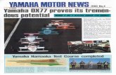 Yamaha News,ENG,No.4,1988,Yamaha OX77 proves its tremendous potential,Wins 5 of 7 races since its debut,Engine,Formula 3000 ... - Yamaha Motor … · Completed,Japan,Yamaha Hamanako