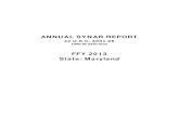 New FFY 2013 State: Maryland · 2020. 4. 20. · Annual Synar Report – OMB № 0930-0222, approved 05-03-2010, expires 05/31/2013 i INTRODUCTION The Annual Synar Report (ASR) format