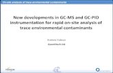 New developments in GC-MS and GC-PID instrumentation for ......On-site analysis of trace environmental contaminants . Use - TRIDION 9 GC-TMS . Solid Phase Microextraction (SPME) Syringe