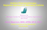 Asthma Pharmacotherapy: Stepwise Approach to Managing ......2016/09/02  · 8-19 yr 85% 20-39 yr 80% 40-59 yr 75% 60-80 yr 70% Risk Recommended Step for Initiating Treatment Symptoms