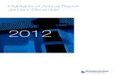 Highlights of Annual Report January–December · Highlights of Stadshypotek’s Annual Report January – December 2012 SUMMARY OF JANUARY – DECEMBER 2012 COMPARED WITH JANUARY