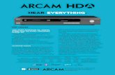Arcam | bringing the best possible sound into people’s lives Flier/cds50... · 2018. 6. 19. · ARCAM HEAR EVERYTHING0 ARCAM ULTRA HIGH PERFORMANCE DAC THE CDS50 OUR MOST ADVANCED