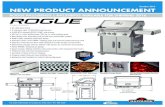 October 2015 NEW PRODUCT ANNOUNCEMENT€¦ · NEW PRODUCT ANNOUNCEMENT ROGUE R425SIBNSS | R425SIBPSS AVAILABLE FOR SHIPPING 2016 48" (122cm) 73" (186cm) LID OPEN 36" (92cm) GRILL