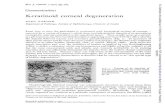 Communications Keratinoid corneal degeneration · Keratinoid corneal degeneration FIG. 2 Case I. There isflakin.g ofthe corneal epithelium, subepithelialfibrosis, andpartial loss