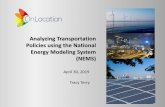 Analyzing Transportation Policies using the National ...Apr 30, 2019  · • The National Energy Modeling System (NEMS) is an integrated energy model that includes energy supply and
