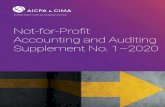 Not-for-Profit Accounting and Auditing Supplement No. 1 2020...This update includes the more significant accounting and auditing developments affecting the not-for-profit industry