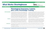 Phonological Awareness Training plus Letter Knowledge Training phonological awareness and letter knowledge