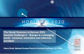 The Social Sciences in Horizon 2020: Societal Challenge 6 ... · Secure, clean and efficient energy (€6.8 b) Smart, green and integrated transport (€6.3 b) Climate action (…)