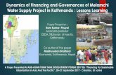 Dynamics of Financing and Governances of Melamchi Water ...1b) RPhuyal_Dynami… · 9/21/2017  · Objective of the study To assess financing mechanisms of Melamchi Water Supply Project