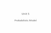 Unit 5 - khyatirnirmal.files.wordpress.com · Unit 5 Probabilistic Model •Machine Learning Task Given X and Y X is Feature Vector Y is target value associated with X •For given