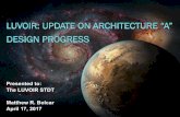 Presented to: The LUVOIR STDT Matthew R. Bolcar April 17, 2017 · 4/17/2017  · IDC Study Schedule (2017): Jan. 17–24 – Telescope Instrument Design Lab (IDL) Pre-work 1/10 Feb.