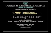 HOUSE STAFF BOOKLET SELECTED POLICIES AND PROCEDURES · 2018. 3. 20. · Reconstructive pediatric urology Fellowship: Schneider hildren [s Hospital, NY Richard Schlussel, MD Clinical