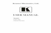 USER MANUAL - Kramerk.kramerav.com/downloads/manuals/cobrats2.pdf · 2011. 11. 21. · Solution: vHa eal rc iv dju stm nb f h ? Ensure EQ adjustment is set correctly — turn knob