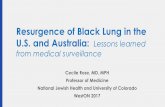 New Resurgence of Black Lung in the U.S. and Australia: Lessons … · 2018. 4. 4. · Deborah Glass, PhD – Monash University. Changes in coal mining in Australia • 30 years since