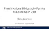 Finnish National Bibliography Fennica as Linked Open Data · 10/23/2018  · Identity management Libraries have traditionally managed identities (e.g. persons, works, places, subjects)