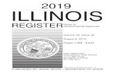 New ILLINOIS · 2019. 8. 8. · ILLINOIS REGISTER RULES OF GOVERNMENTAL AGENCIES PUBLISHED BY JESSE WHITE • SECRETARY OF STATE Index Department Administrative Code Division 111