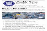 Weekly News · 2020. 9. 11. · Weekly News 25th February 2018 St Peter’s hurch, a mbridge Road, Harrogate, HG1 1PB Let’s cut the plastic! Over 8.3 billion tonnes of plastic have