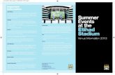 Summer Events at the Etihad Stadium · 2013. 5. 18. · • Magic Weekend: City Square (Fanzone) is open from 10am on Saturday 25 May and 12pm on Sunday 26 May. Stadium doors open