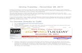 Giving Tuesday on Facebook - Nov. 28, 2017...Giving Tuesday - November 28, 2017 Giving Tuesday is coming up fast (Nov 28) and CpM is planning to take part in this massive fundraising