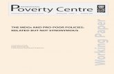THE MDGs AND PRO-POOR POLICIES: RELATED BUT NOT … · Jan Vandemoortele 3 for human development, something that has eluded the international community so far. Others see the MDGs