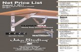 Net Price List Closet Hardwarepg 2 3 6 Shelf Systems ... 0044-B, and 0045-B have a 2-1/2” hook depth to match height of 0022 closet rod. Models 0043 & 0045 have a 3” hook depth