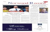 Norwood RecordFREE · 2020. 9. 3. · The Norwood Record FREE Volume 13, Issue 36 SeptSeptember 3, 2020ember 3, 2020 State Rep. John Rogers beat out challenger Michael Dooley for