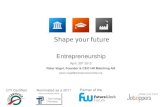 Shape your futureMy Entrepreneurial Journey Teaching and Research • EPFL - Chair for Entrepreneurship • King Abdullah University of Science and Technology Saudi Arabia Coaching
