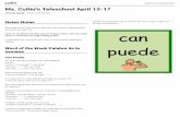 Ms. Cutler 's Teleschool April 13-17 · Cursivo: Pida a su hijo que imite después de que usted pueda imitar una línea vertical, una línea horizontal, líneas ... Extensión: Pida