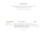 “Ashoka Buildcon Limited Q2 FY 2016 Results Conference ...€¦ · Ashoka Buildcon Limited November 09, 2015 Page 2 of 23 Moderator: Ladies and gentlemen, good day and welcome to