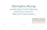 Lambda Alpha - Mem Rising Slides FinalMemphis is the Silicon Valley of education reform. • This period will be seen as a pivotal time in the City’s history, appropriately as we