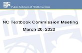 NC Textbook Commission Meeting · 3/20/2020  · Energy Technology • SREB AC Career ... Xatli Stox xatli.stox@dpi.nc.gov English Language Development Website bit.ly/NCELsWebsite.