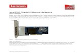 Intel I350 Gigabit Ethernet Adapterslenovopress.com/tips1155.pdf · 00D1998 Intel I350-T4 ML2 Quad Port GbE Adapter N N Y Y Y N N 00AG500 Intel I350-F1 1xGbE Fiber Adapter N N Y Y