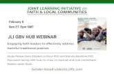 Refugees & Forced Migration Learning Hub 2017 Progress …...Webinar Outline •Overview of the Webinar •Intro to JLI GBV Learning Hub and HTP study toolkit •Introduction to Speakers