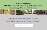 Managing PCBs Containing Materials d Demolitionsof Alameda, Contra Costa, San Mateo, and Santa Clara, and the Cities of Fairfield, Suisun City, and Vallejo. Water quality within the