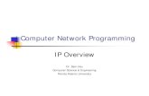 Computer Network Programmingsam/course/netp/lec_note/ipOverview.pdf · PPP 296 X.25 576 Ethernet 1,500 FDDI 4,352 Token ring (4 Mbps) 4,464 Token ring (16 Mbps) 17,914 Hyperchannel